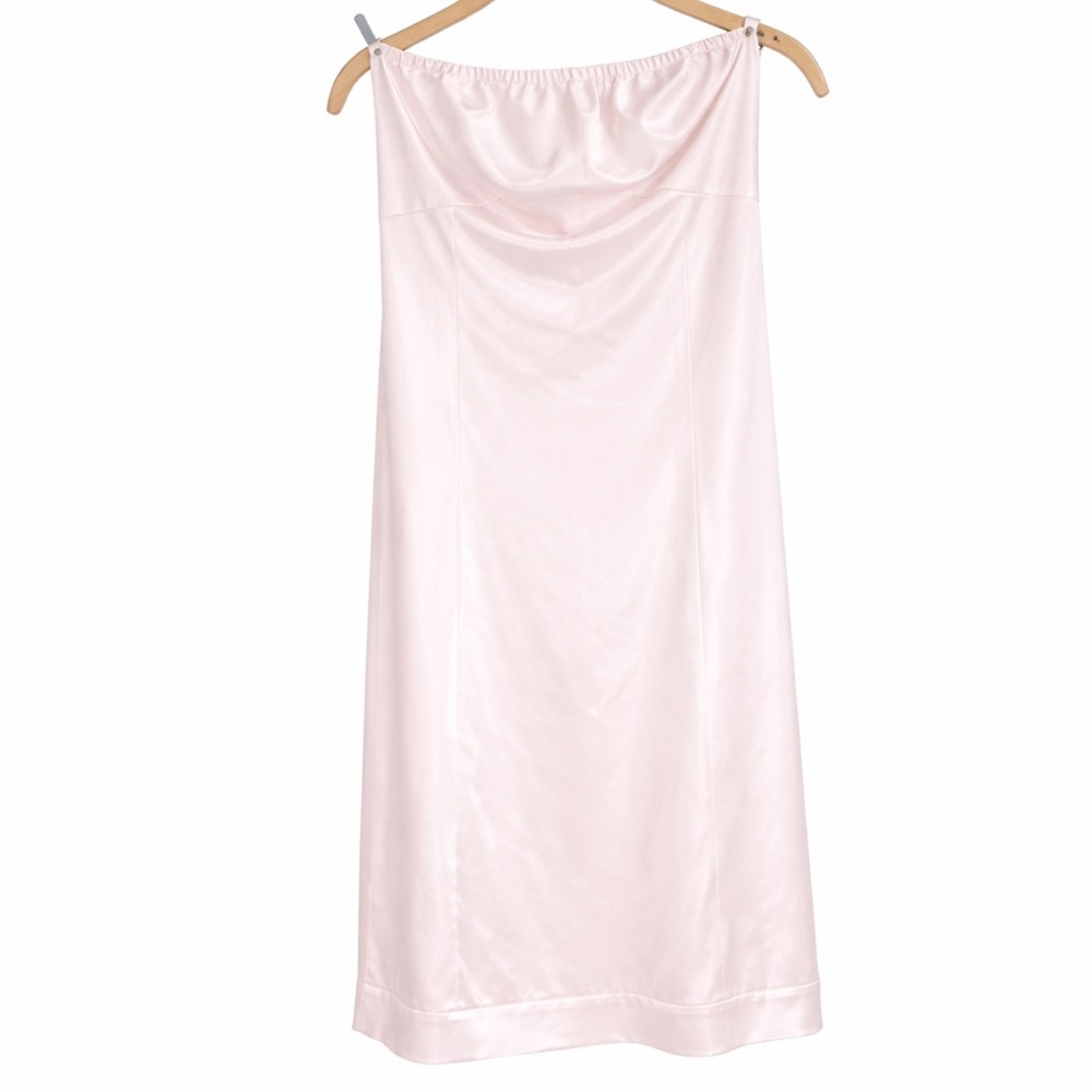 Vintage Blush Pink Vanity Fair Feminine Nylon Strapless Full Slip Dress 34